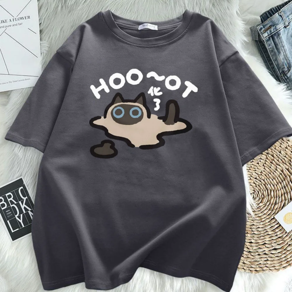 تي شيرت فضفاض بأكمام قصيرة مقاس كبير - American Retro High Street، رقبة دائرية مطبوعة برسوم كارتونية، راحة كاجوال، للجنسين