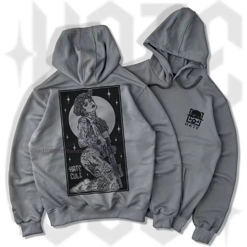 High-quality Thickened Pullover Hoodie Men and Women Ins Tide Personalized Pattern Printing Sweatshirt New Loose Couple Hoodie