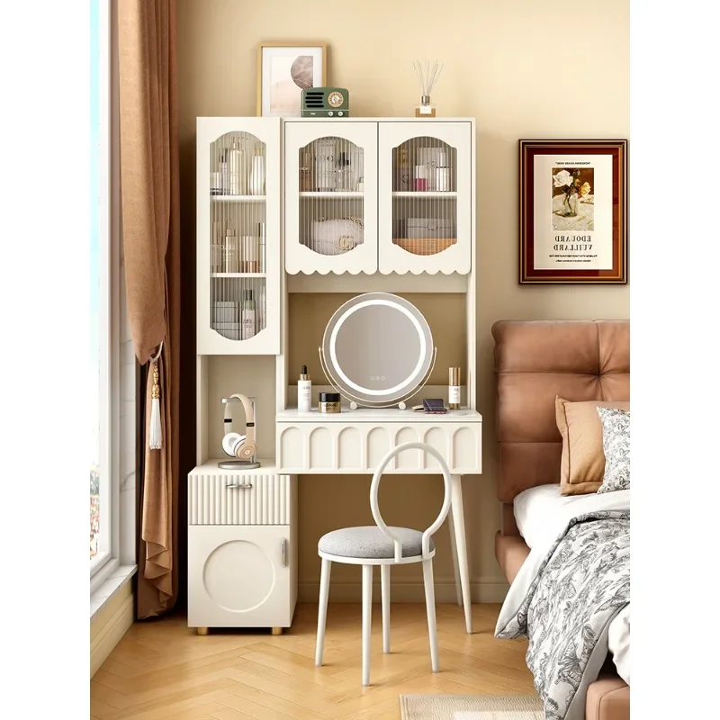 

Kaishang Cream Breeze Light Luxury Dressing Table Storage Cabinet Integrated Bedroom Modern Simple Makeup Table