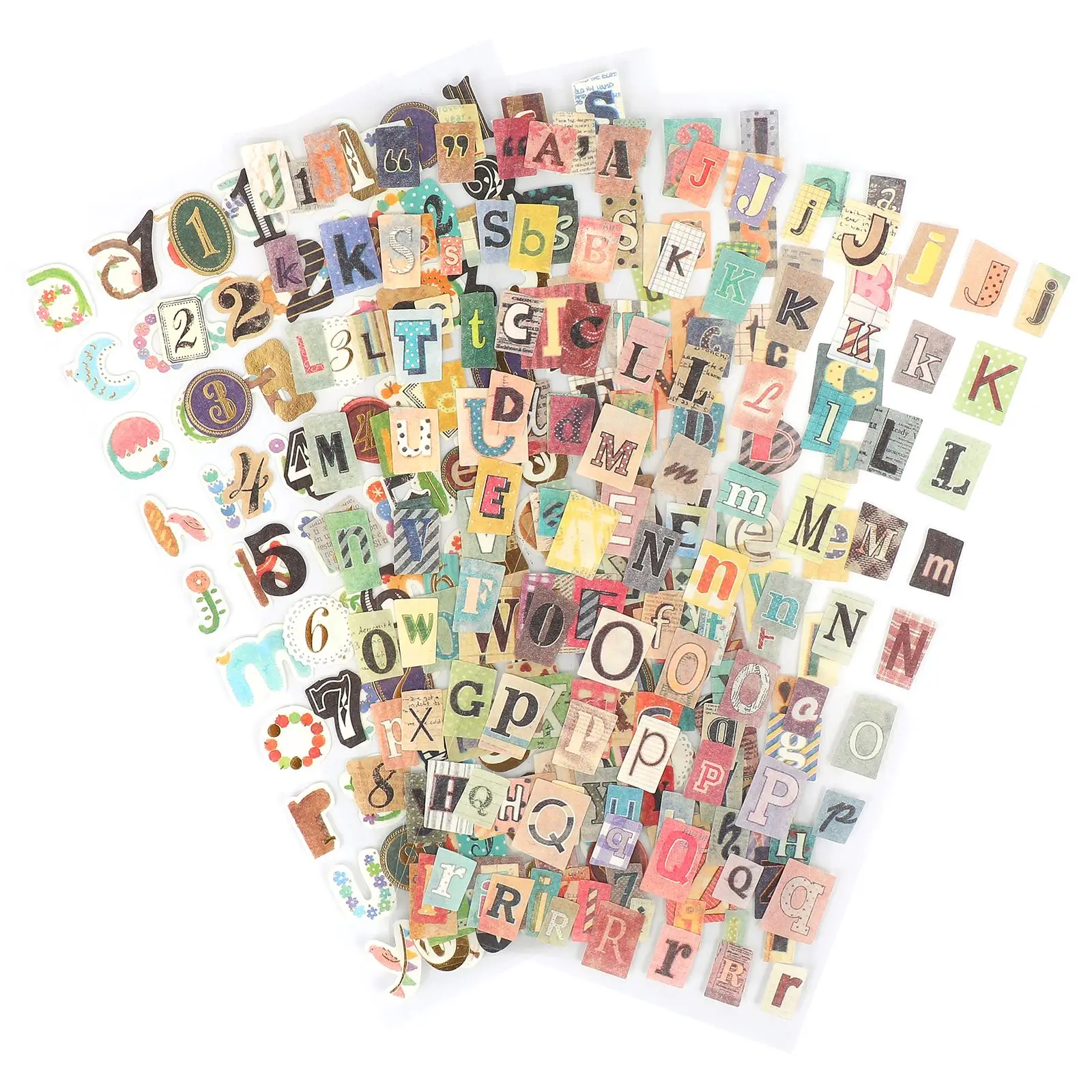 6 Sheet Stickers Graffiti Tape Adhesive Paper Wallpaper Washi Decorating Scrapbook Letter Adhesive Decals for Scrapbook Crafts