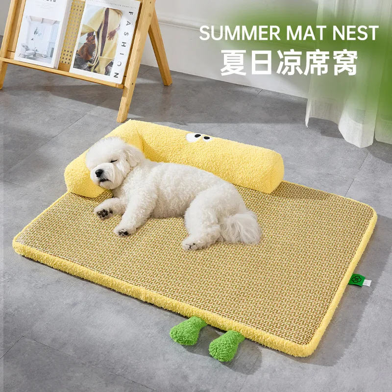 

2025 Summer Cooling Pet Mat Breathable Removable and Washable Sleeping Mat Mattress Suitable for Small and Medium Cats and Dogs