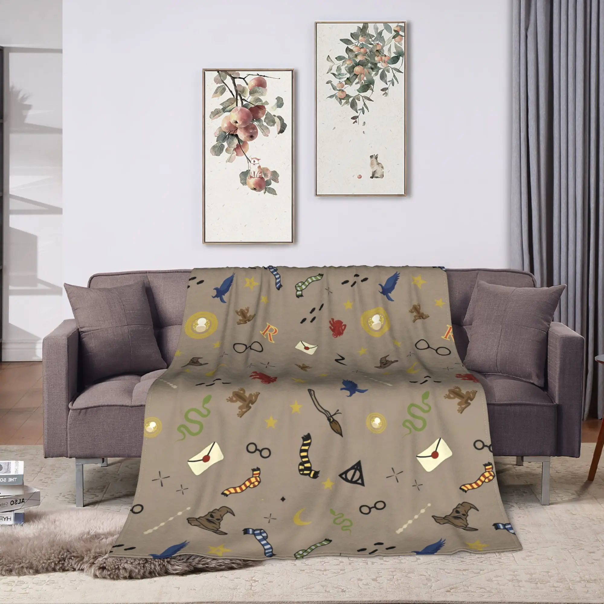 Coperta H-Harryed in velluto Primavera Autunno P-Potters Coperte calde multifunzione per divano Copriletto da esterno