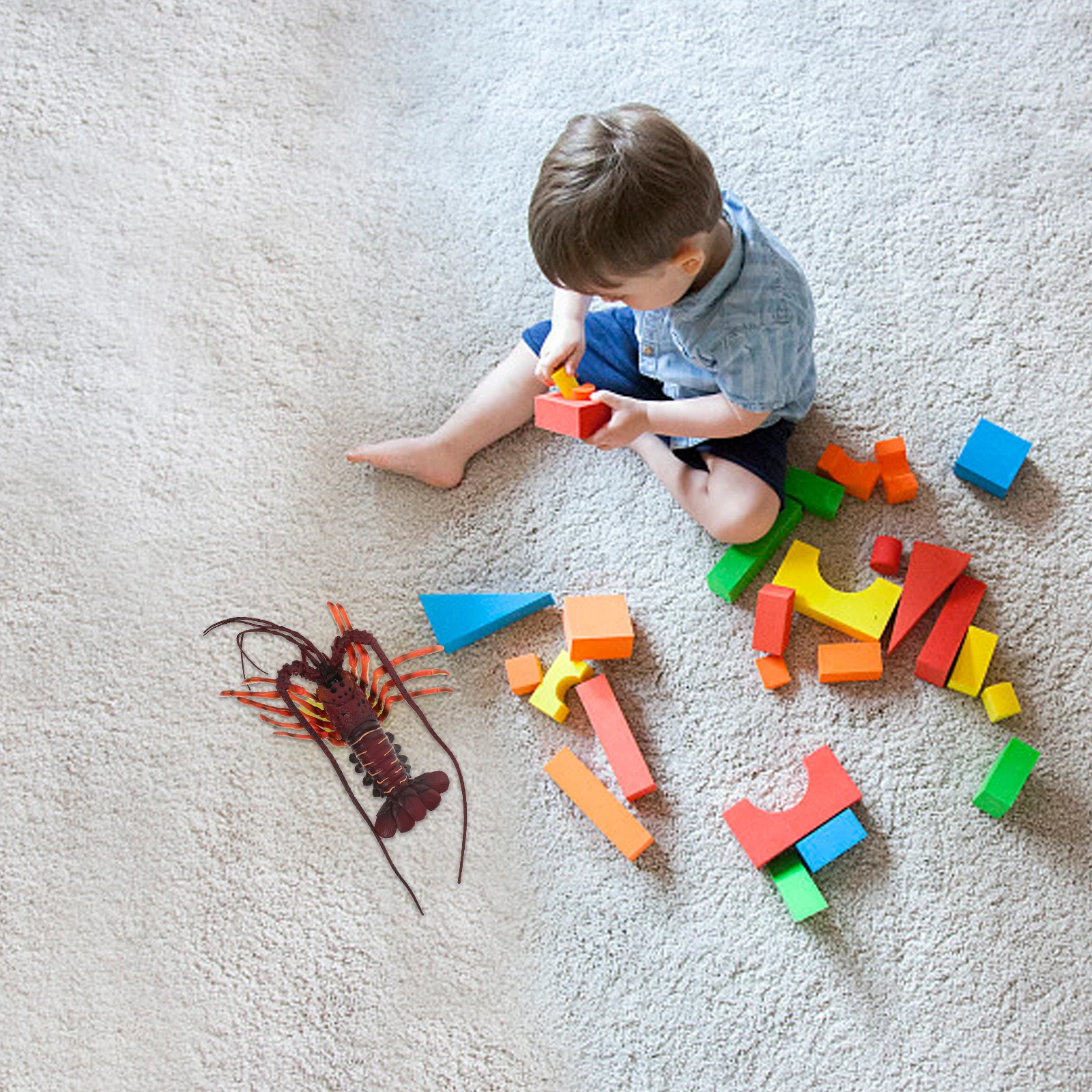 

Simulation Lobster Adornment Plastic Realistic Desktop Decor for Kids Educational Play Natural Vivid Animal Craft Home