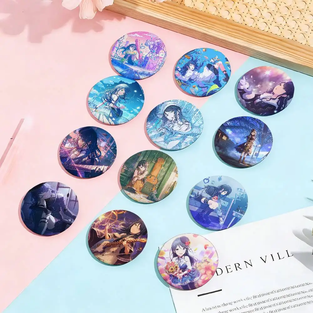 Ichika Hoshino Cartoon Broschen Anime Abzeichen Runde Handgemachte Brosche Anstecknadeln Schmuck Für Rucksack Kleidung Geschenke A