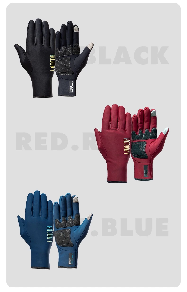 LAMEDA Winter-Fahrradhandschuh, Touchscreen, Reiten, Thermo, warm, Straße, Vollfinger, wind- und wasserdichte Handschuhe, Fahrradzubehör – Detail 12