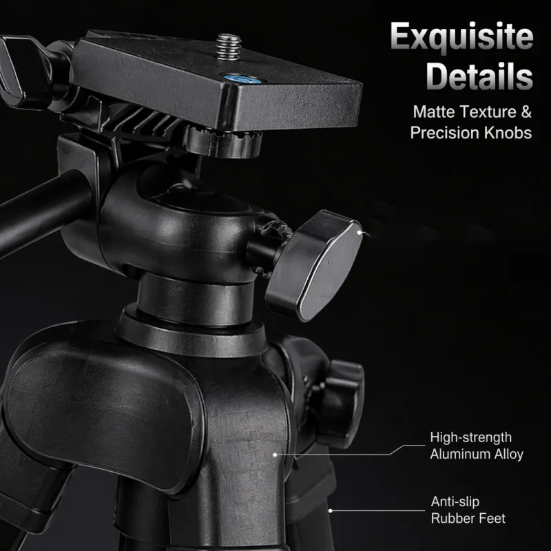 Lightweight Phone Tripod Camera Stand With Wireless Shutter Mobile Holder For Video Vlogging Photography