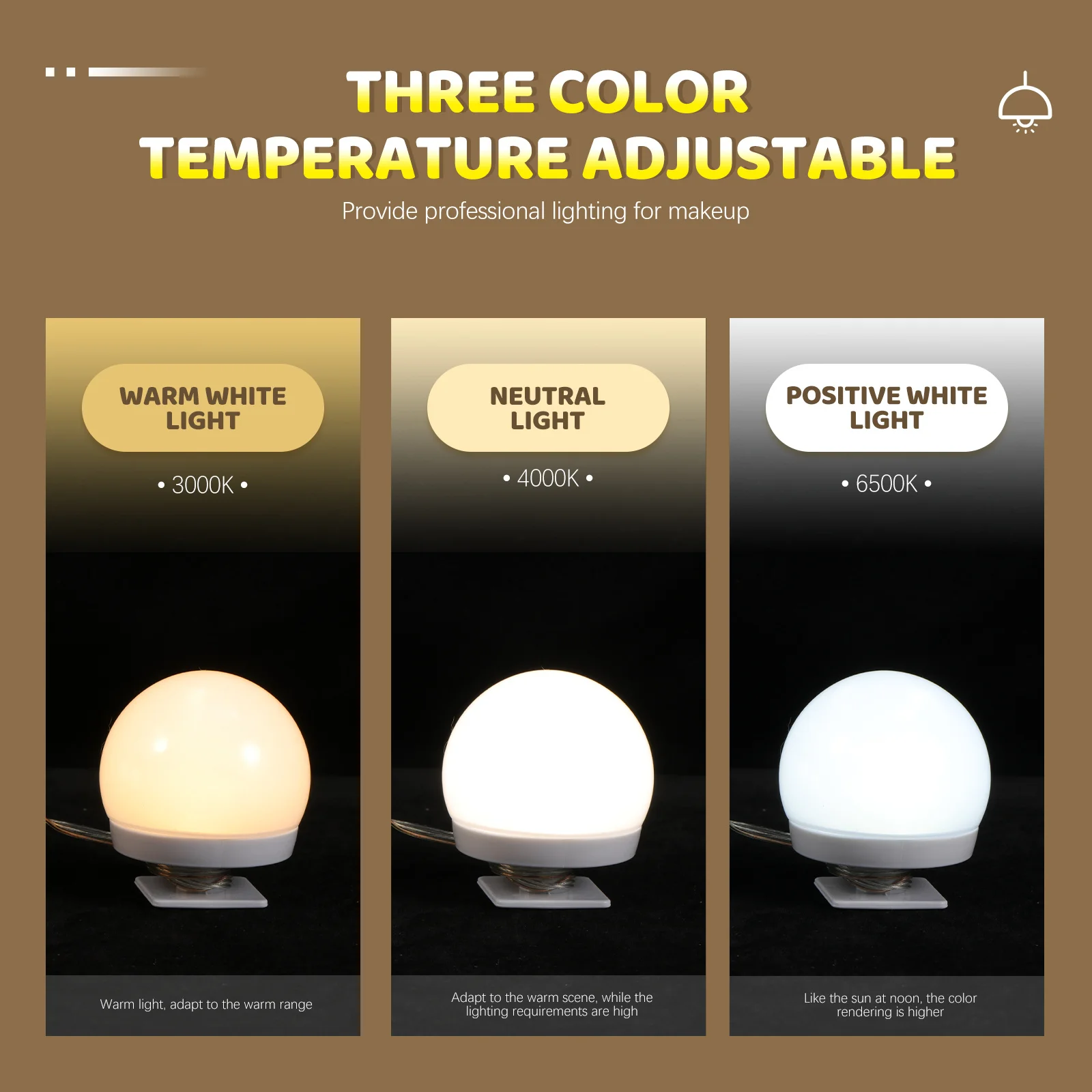 

Make up Lights Vanity Mirror for Makeup Led Mirrors Lighted Magnifying Bulb with Lighting Fixture