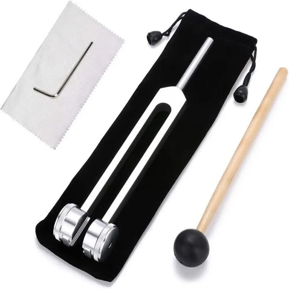 

Ergonomic 128 Hz Tuning Fork Set Aluminum Reliever Stress Ear Cleaner and Vibration Tool with Storage Bag Portable