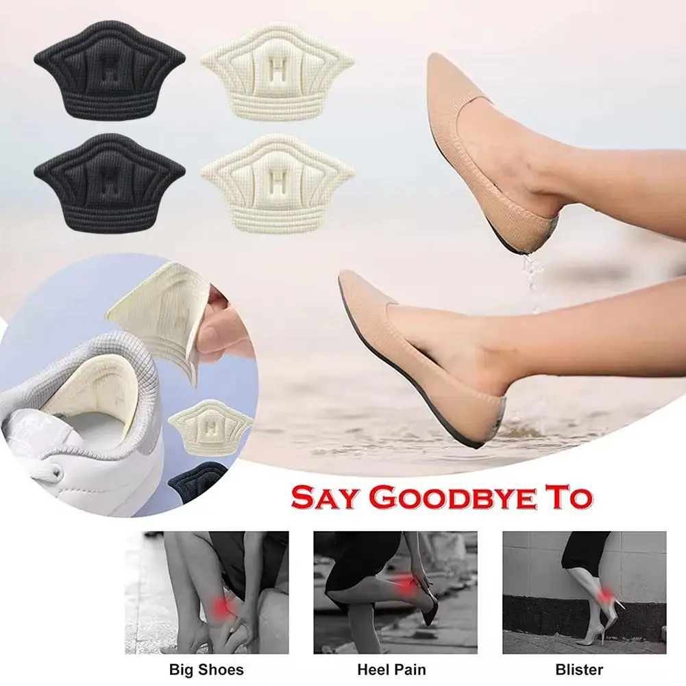 

1pair Insoles Heel Pads Lightweight For Sport Shoes Adjustable Size Back Sticker Antiwear Feet Pad Cushion Insole Heel B1N9