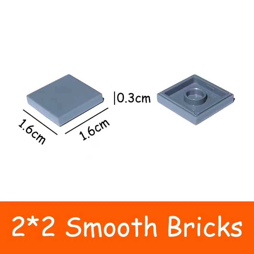 

50PCS 3068 Size 2x2 Bricks Flat Tile MOC Assemble Particles Smooth 2*2 Building Blocks DIY Educational Creative Toy for Kids