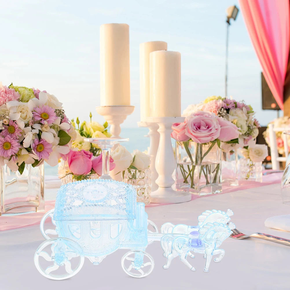 

2pcs Candy Box Sweets Small Golden Keepsake Shower Carriage Favor Boxes Wedding Birthday Party Decor Gift Packaging