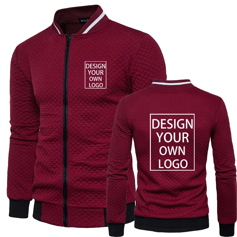 Customized Men's Hot Selling Trend Casual Zipper Sweatshirt Moving Zipper Jacket