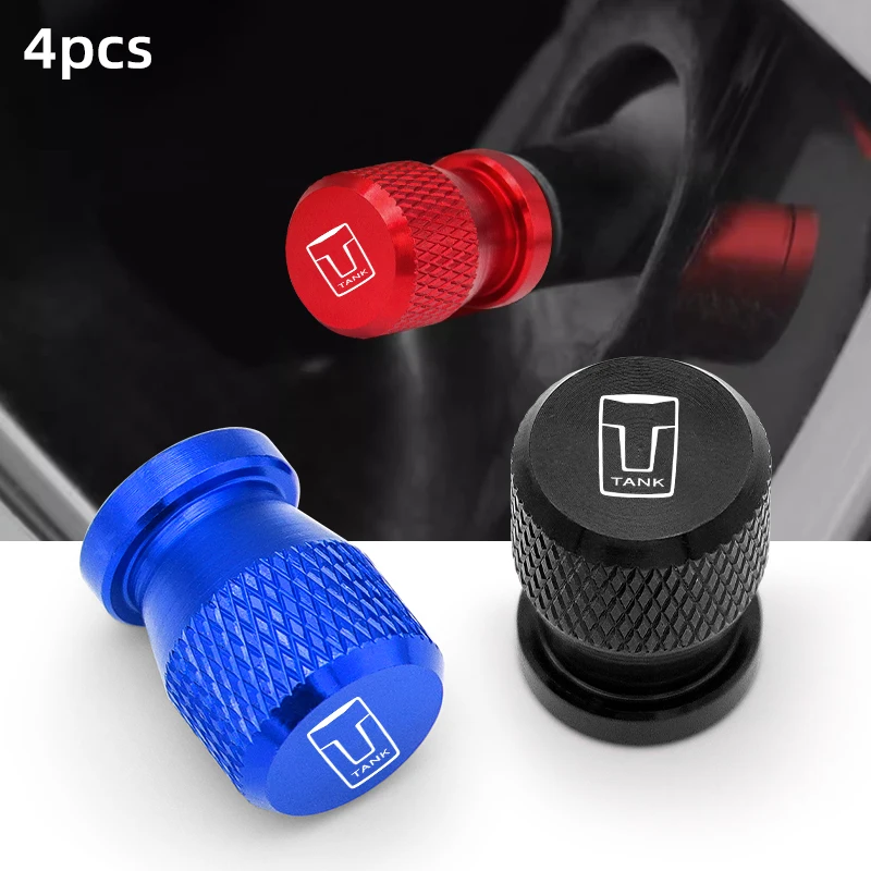 4pcs Aluminum Car Wheel Tire Valve Cap Covers For Great Wall GWM WEY TANK 300 500 Tank300 Tank500 400 700 2023 Car Accessories