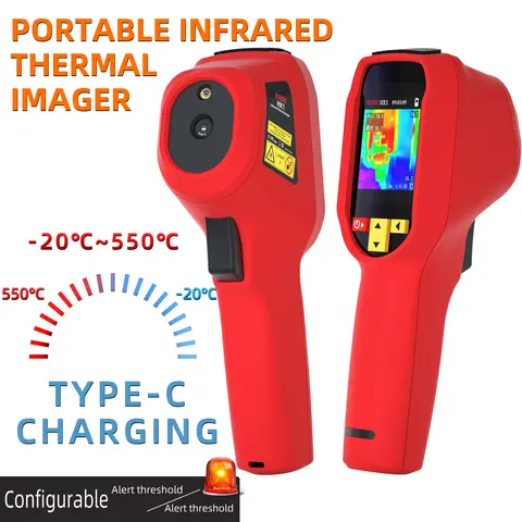 HX1 Thermal Imager Camera Professional Handheld 240×240 Resolution -20~550C 15 Color Palette Save Pictures PC analysis software