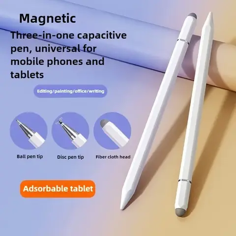 3 in 1 Magnetic Stylus Pen for IOS Android Touch Pen for IPad Samsung Xiaomi Huawei Tablet Smart Phone Drawing Capacitive Pencil