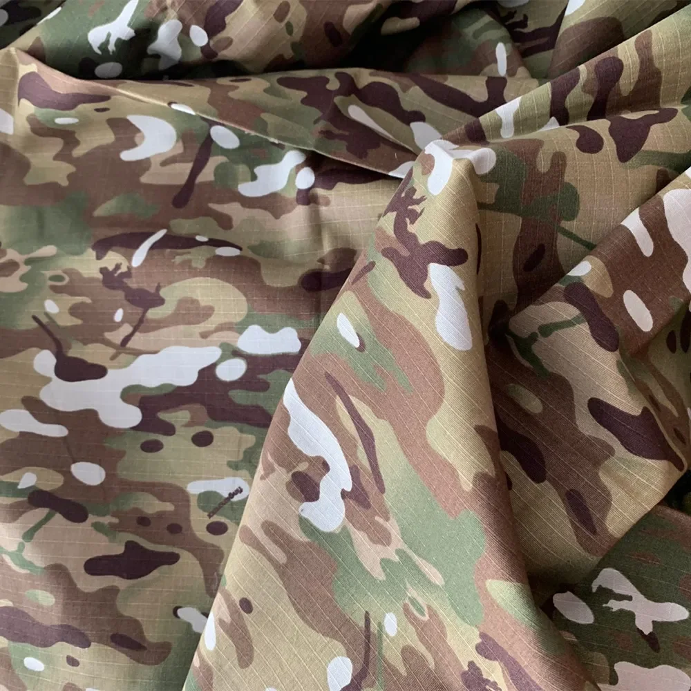 1.5m Wide Nylon TC Plaid MC BK Fabric Quick Drying & Breathable DIY Camouflage Tactical Clothing Camouflage Sewing Cotton Fabric