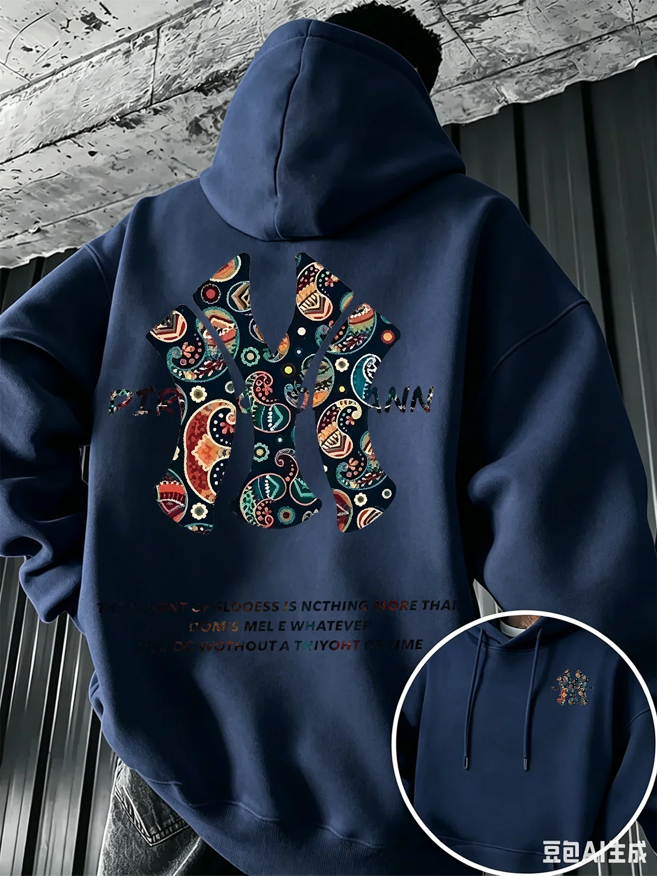 2026 New Men's Hooded Sweatshirt, Casual and Fashionable, Soft and Comfortable, Featuring Letter-Printed Patterns