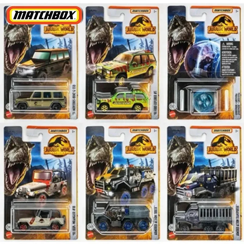 Original Matchbox Car Jurassic World Diecast 1:64 Voiture Ford Explorer Mercedes Benz Jeep Kids Boys Toys for Children Gift