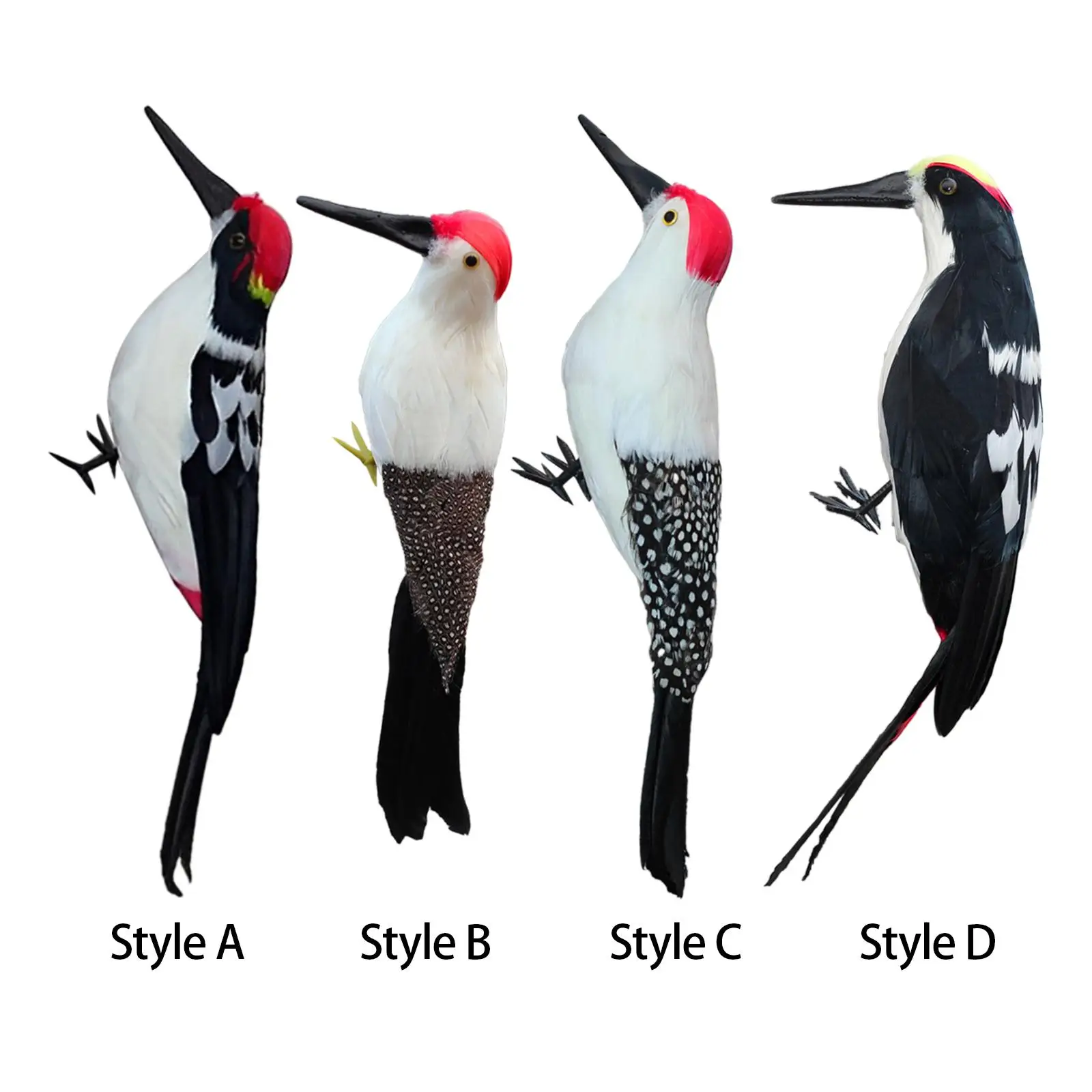 Simulation Woodpecker Decorative Realistic Art Cute Bird Artificial Feather Film