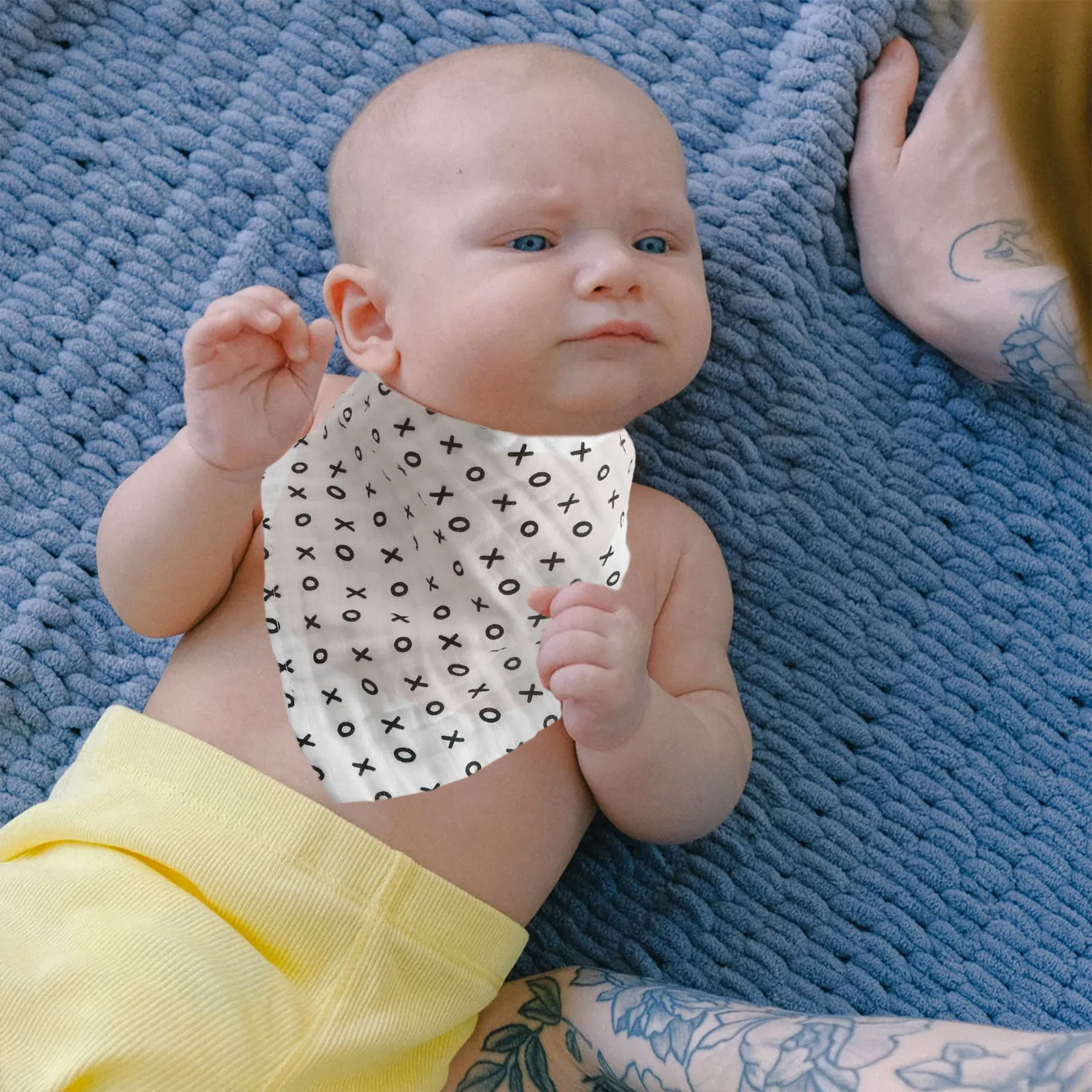 

2Pcs Baby Saliva Towels Premium Cotton Infant Drool Bibs Soft Skin-Friendly Breathable Burp Cloths for Newborn Toddlers All