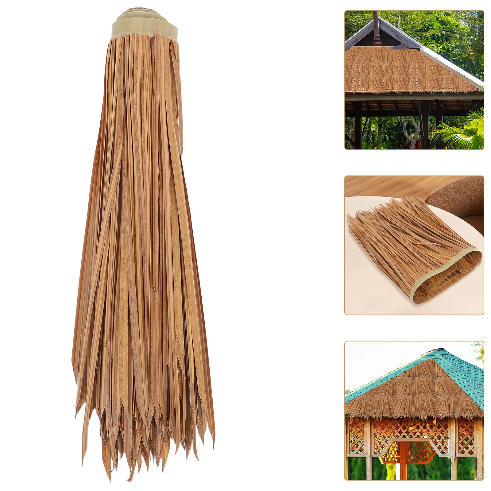 

Synthetic Thatch Grass Roof Fire-Resistant Artificial Straw Roll For Garden Fence Patio Tiki Bar Hut Plastic Turf