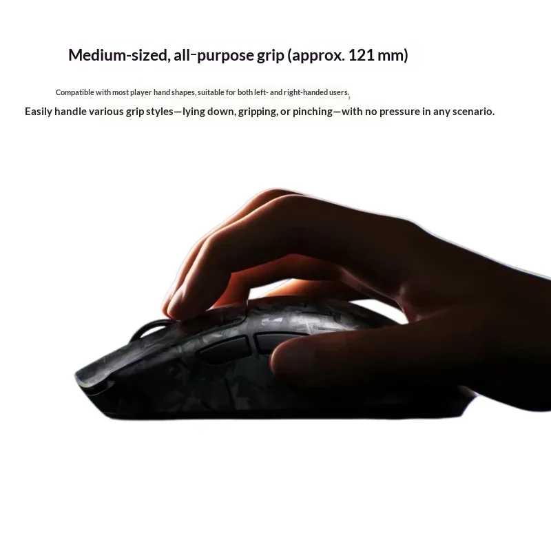 AUSDOM G07T Tri-Mode Wireless Gaming Mouse,Carbon Fiber Texture,Wired/2.4G/Bluetooth,Lightweight Esport Computer Gaming Mouse