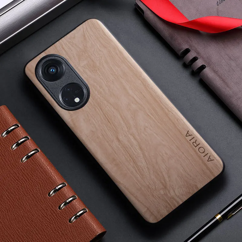 Case for OPPO Reno 8 8T 11 10 7 6 Pro Plus Lite Ace 4G 5G funda bamboo wood pattern Leather cover for oppo reno 8t 7 8 6 11 case