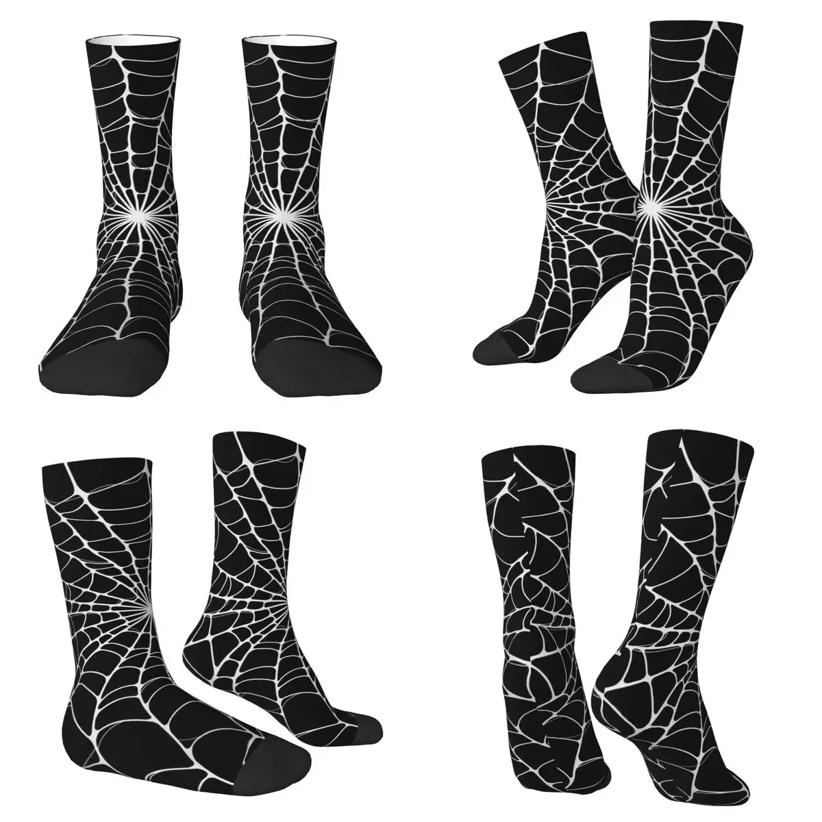 

Spiderweb Print Socks Harajuku Super Soft Stockings All Season Long Socks Accessories for Man's Woman's Birthday Present