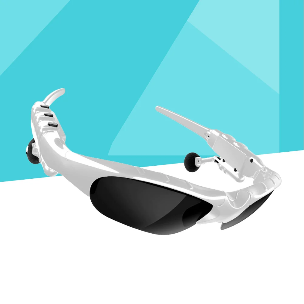 

White Wireless Glasses Headset Professional Driving Sunglasses Handsfree Earphone Mp3 Music Player Anti-Glare Uv