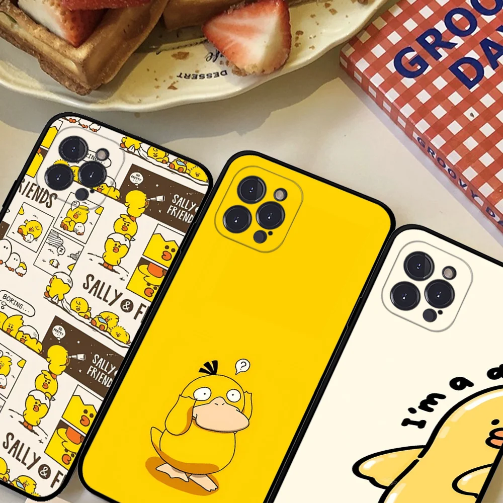 Y-Yellow D-Duck Phone Case For iPhone 16 15 14 11 12 13 Mini Pro XS Max Cover 6 7 8 Plus X Funda Shell