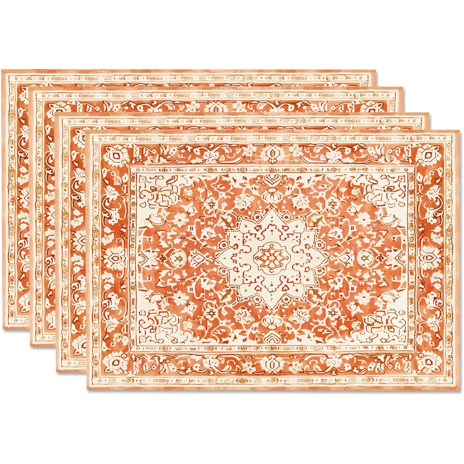 Exotic Ethnic Geometric Floral Print Table Protector Heat Insulation For Hotel B&B Ethnic Style Meal
