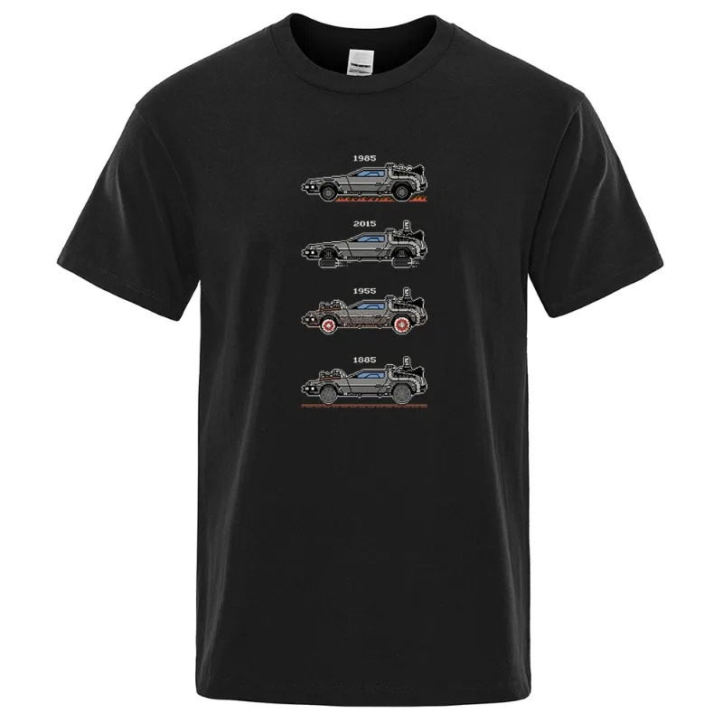 Retro Style Back To The Future Print Funny Tshirts Men Women Cotton T-Shirts Oversized Loose Tee Clothes Harajuku O-Neck Tops