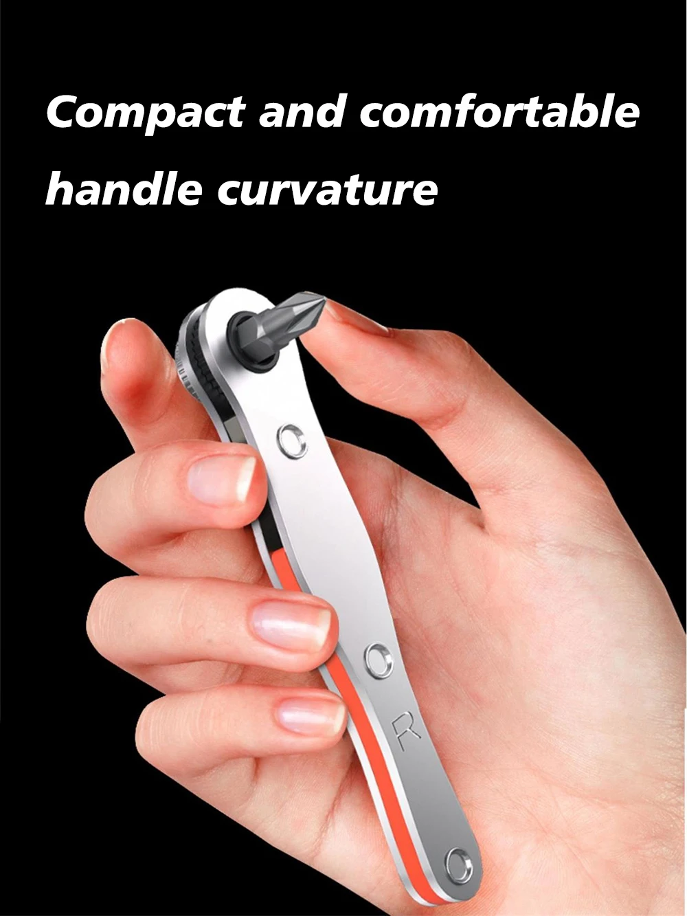 Positive and reverse ratchet screwdriver elbow wrench 90° right angle corner household magnetic suction mini replaceable head