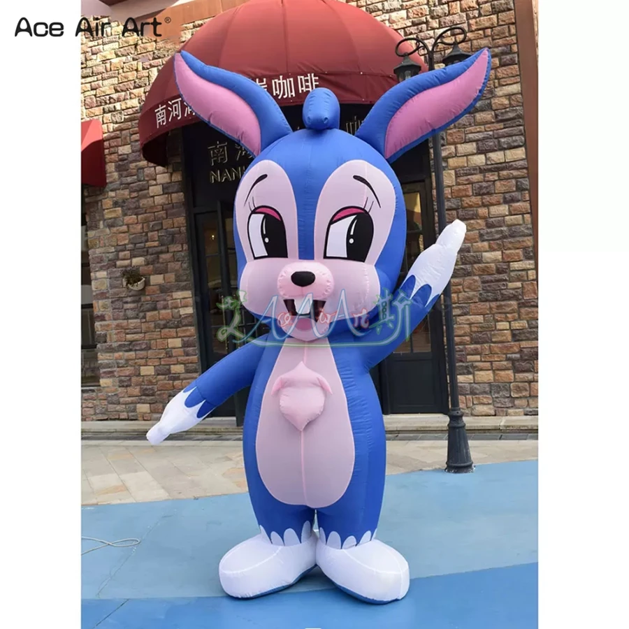 

Cute Easter Bunny Inflatable Rabbit Waving Used For Easter Event Decor And Exhibition