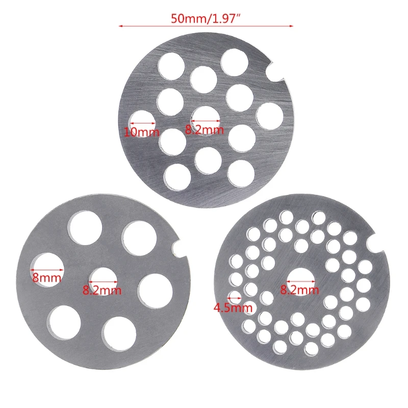 Lames de couteau en acier inoxydable pour hachoir à viande, plaque de broyeur à viande, accessoires de hachoir avec trou pour la livraison directe de la cuisine