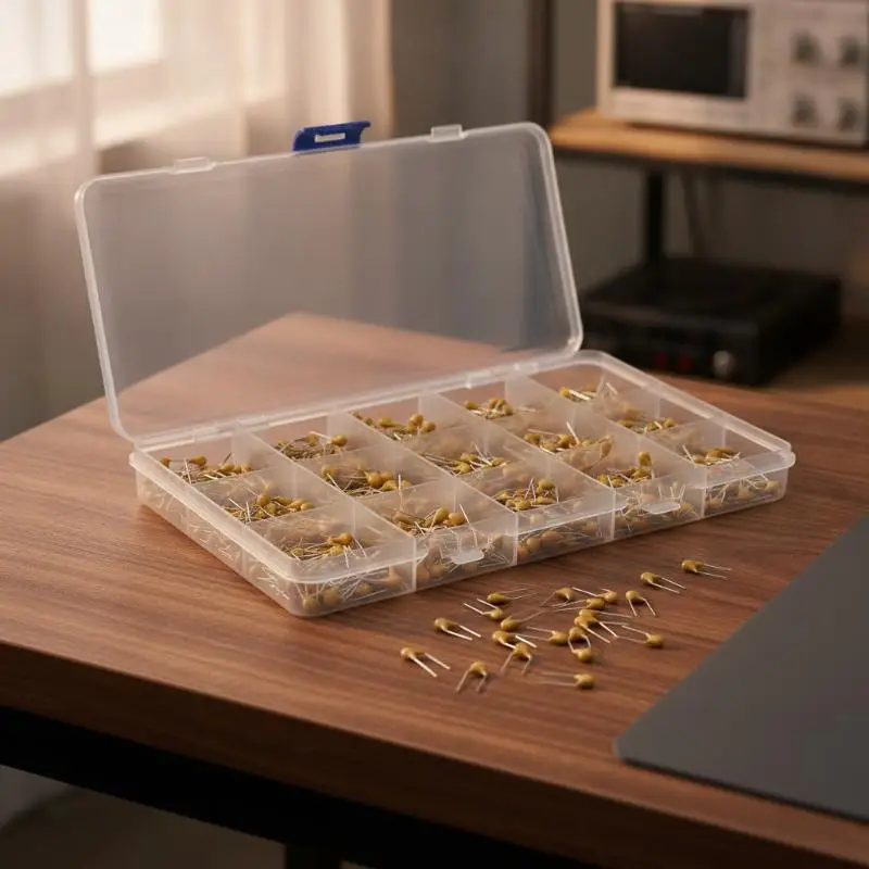 300PCS Ceramic Capacitor Assortment Kit Durable Long Service Life 10/24 Values for Guitar Audio Tuning Hobby Projects