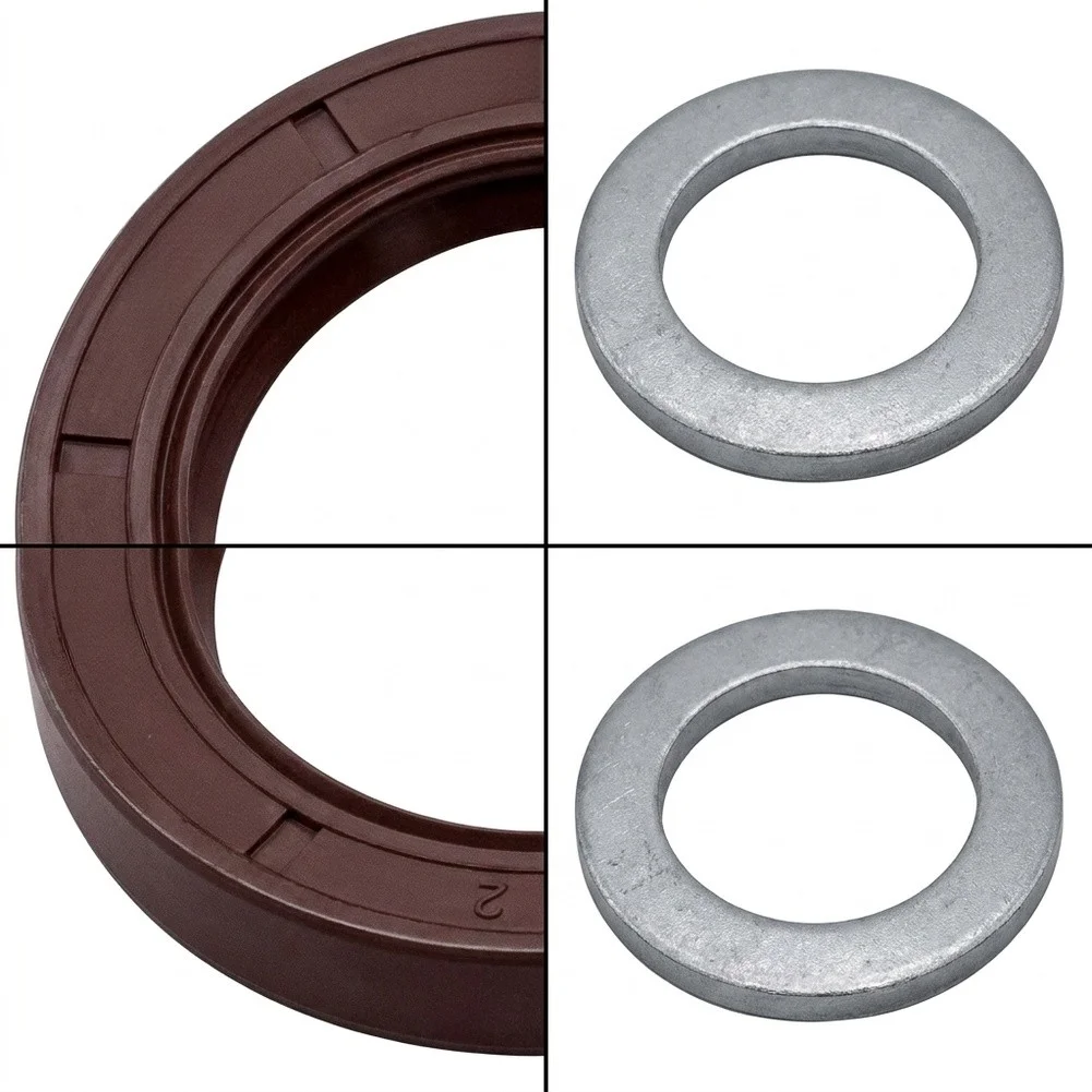 For Engine Maintenance Oil Seal Kit Fluororubber Seal High Wear Resistance Long-lasting Performance Snug Fit Design