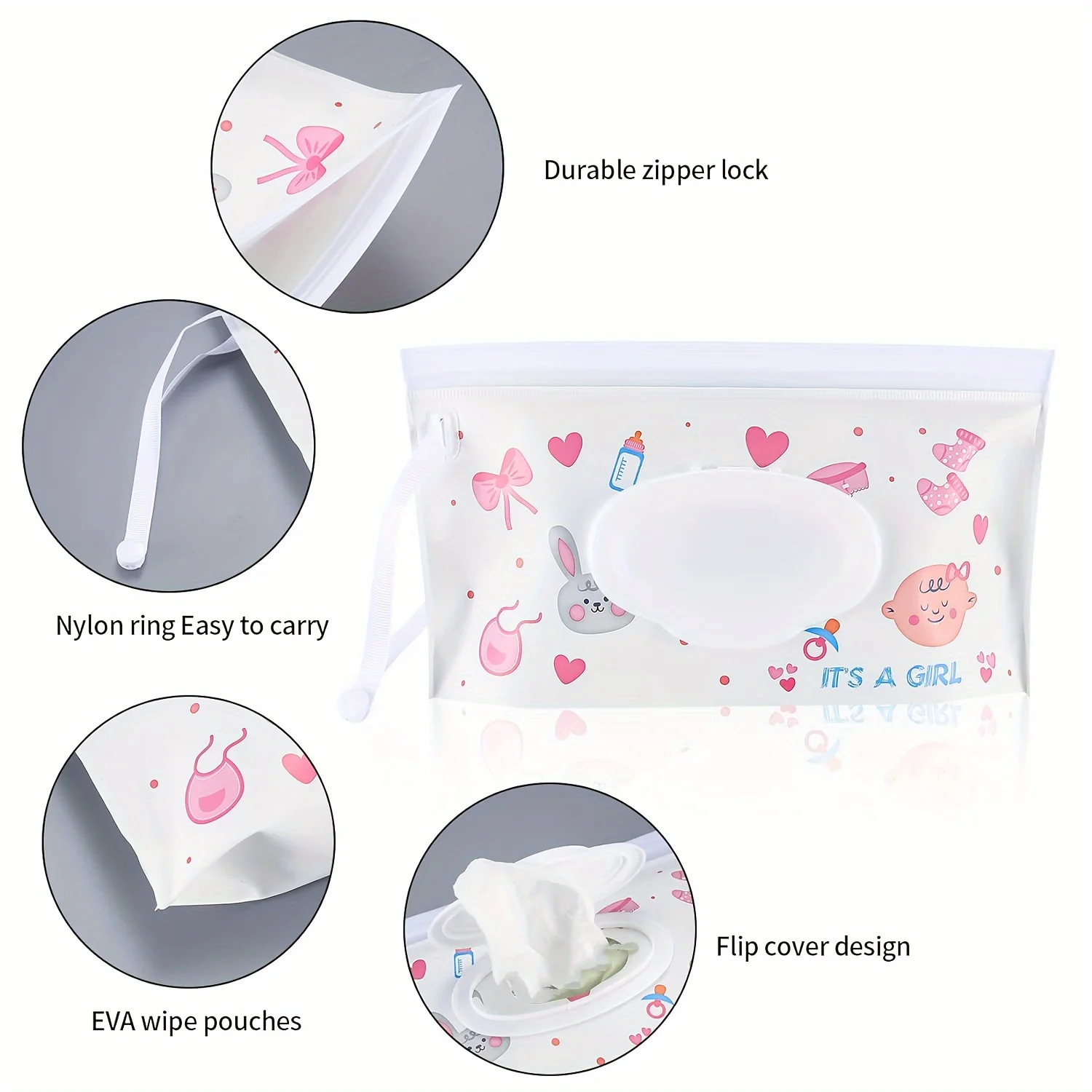 2pcs/set Wipes Containers Reusable Portable Wet Wipe Pouch Wipe Dispenser Container Travel Wet Wipe Holder Thanksgiving Day Gift