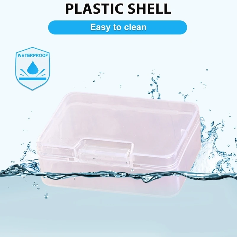 Caixas plástico para organizar itens pequenos, caixa delicada suporte recipientes plástico transparente para itens