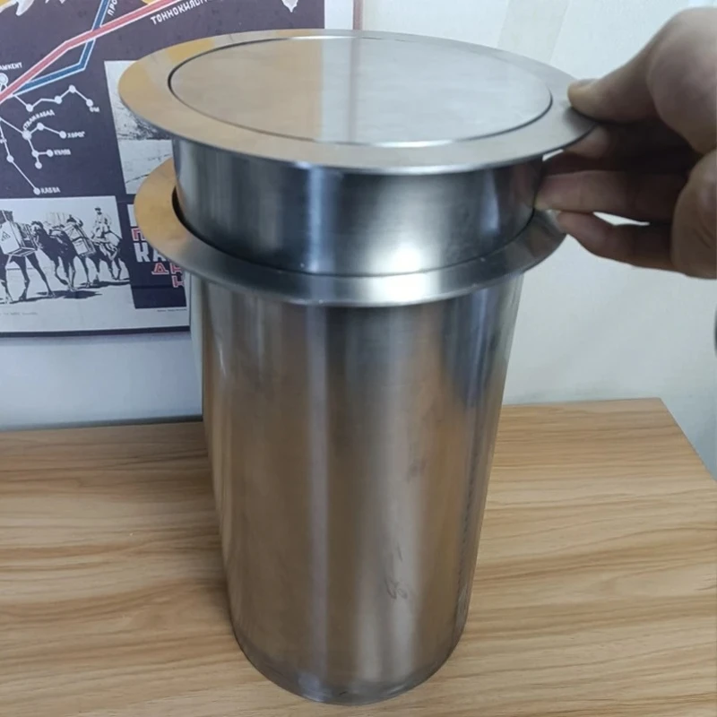 

‌304 Stainless Steel Built-in Garbage Can Lid, Swivel Cover for Kitchen Sink & Cabinet, Durable Hidden Trash Bin Cover