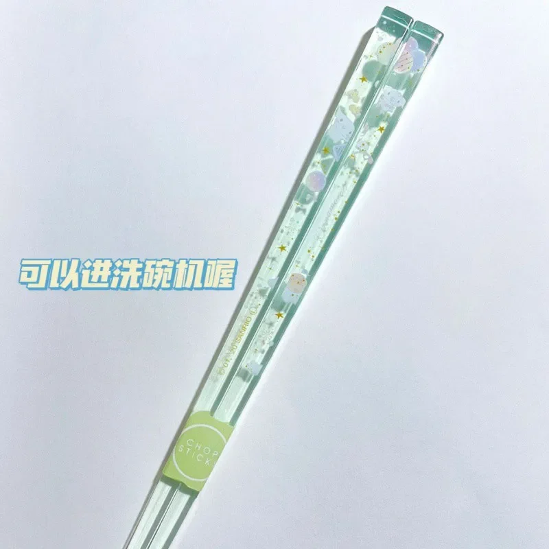 Sanrio sumpit cina manis My Melody gadis peralatan makan indah Cinnamoroll akrilik Anime Merch hadiah ulang tahun anak-anak