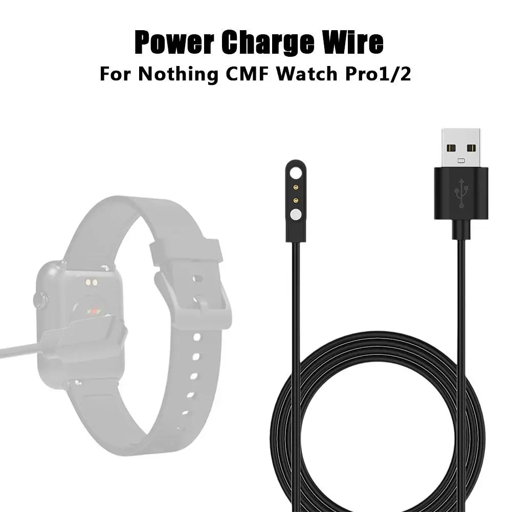 Magnetic USB Charging Cable Smart Watch Charger Cable 2-Pin Charging Cord 1.2M For CMF Watch Pro 2/Pro 1 Smartwatch Accesso E1U9