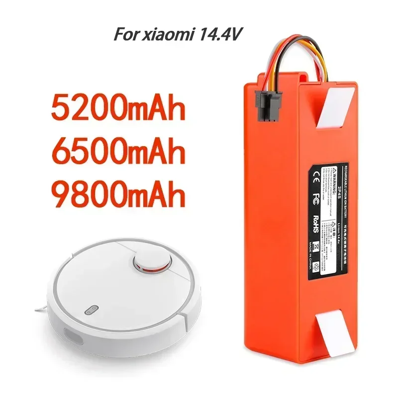 

New 5200mAh 14.4V 9.8Ah li-ion Battery Vacuum Cleaner accessories for xiaomi mi robot Robotics cleaner roborock S50 S51 T4 T6