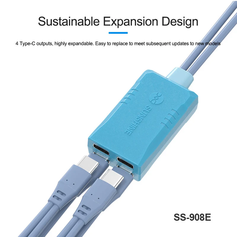 SS-908E Phone DC Power Supply Test Cable For IP 7G/7P/X/XR/14/14Plus/15PM Mobile Phone Maintenance Power Test Cable Line