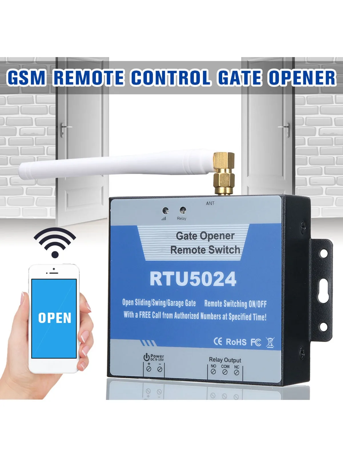 Gate Opener RTU5024 4G SMS Smart Alarm Smart ID-herkenning WiFi-afstandsbediening Afstandsbediening Gate Opener - afbeelding 2