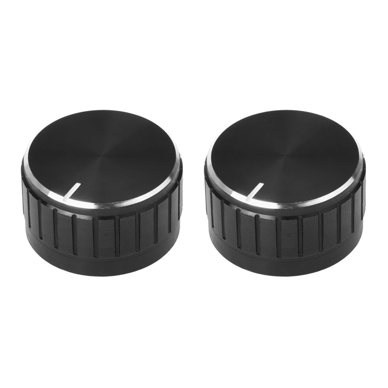 

2X Black Aluminum Volume Control Amplifier Knob Wheel