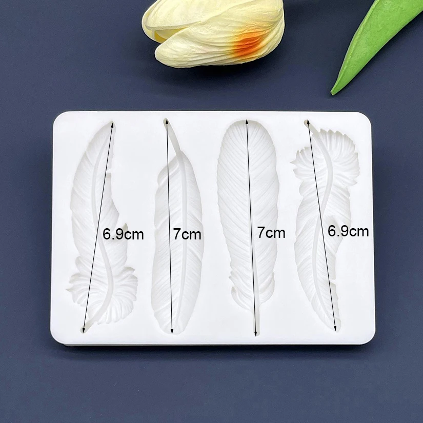 Feather Silicone Mold Sugarcraft Chocolate Cupcake Baking Mold Fondant Cake Decorating Tools