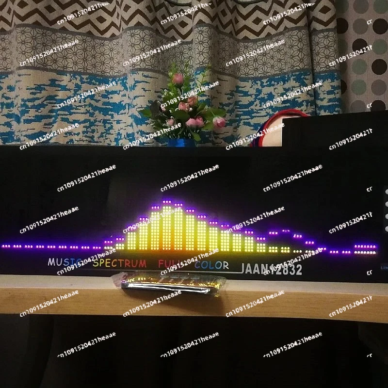 

Suitable for 2U 3U Rack RGB Music Spectrum Remote Control Voice Control Line Control Animation Clock Full Color LED128X32