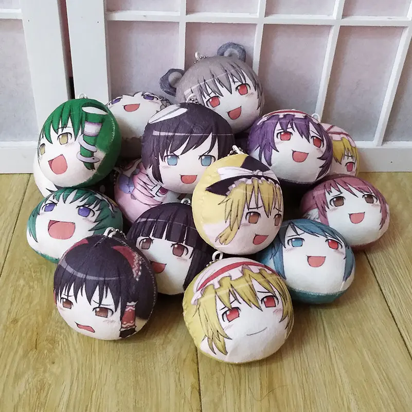 

8 см аниме Touhou Project плюшевая кукла игра Cirno Kirisame Marisa Hakurei Reimu косплей кулон игрушка мягкий декор брелок для подарка