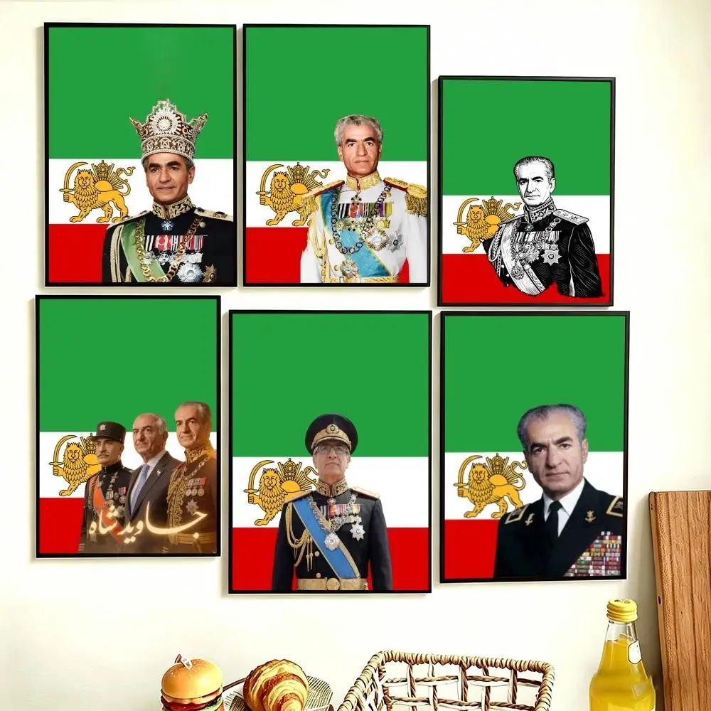 

King Mohammad Reza Shah Pahlavi Poster Perfect Space Sticker Self Adhesive for Office Home Theater Wall Art Decor Fancy Gift